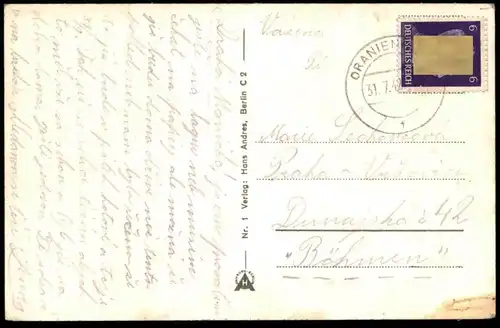 ALTE POSTKARTE BAHNHOF ORANIENBURG 1942 Radfahrer station gare Ansichtskarte postcard cpa AK