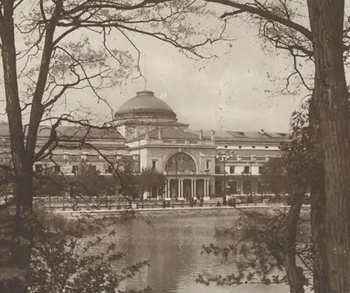 ALTE POSTKARTE WIESBADEN KURHAUS GARTENSEITE 1927 PANORAMA Ansichtskarte postcard cpa AK