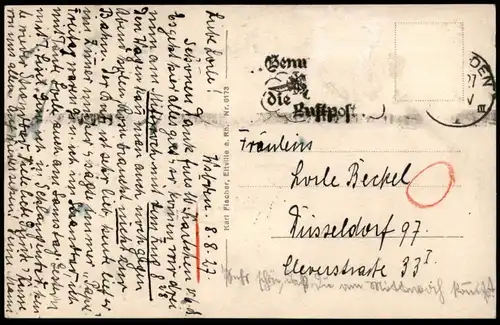 ALTE POSTKARTE WIESBADEN KURHAUS GARTENSEITE 1927 PANORAMA Ansichtskarte postcard cpa AK