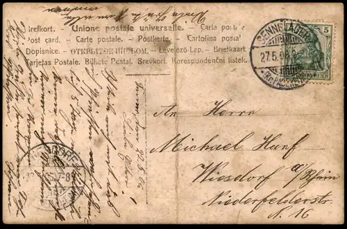 ALTE POSTKARTE DIE 6. CORPORALSCHAFT IN DER SENNE 1906 SENNELAGER Soldaten Uniform soldier Soldat cpa photo Foto AK