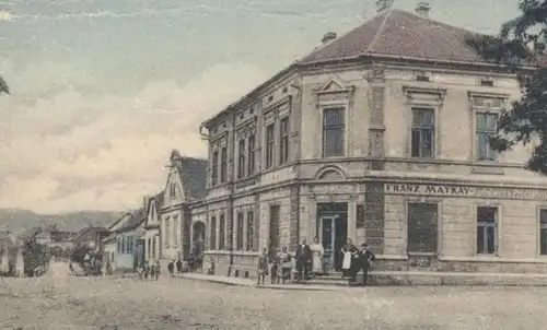 ALTE POSTKARTE WEBERSCHAN FRANZ MATKAY BAHNHOF Brvany Saaz Sudeten Sudetengau station gare ceska republika czech cpa AK