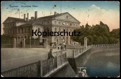 ALTE POSTKARTE BUDWEIS DEUTSCHES HAUS BUDEJOVICE Tschechien Böhmen Ansichtskarte cpa postcard AK