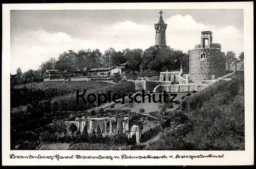 ALTE POSTKARTE BRANDENBURG HAVEL MARIENBERG MIT BISMARCKWARTE UND KRIEGERDENKMAL Ansichtskarte cpa postcard AK