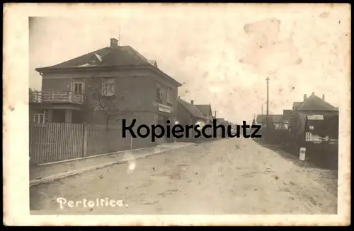 ALTE POSTKARTE PERTOLTICE POD RALSKEM Barzdorf am Rollberge Böhmen Tschechien Ansichtskarte postcard AK cpa
