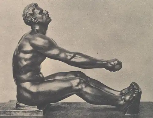 ALTE POSTKARTE HERMANN ZETTLITZER RUDERER 1942 DEUTSCHE PLASTIK Bildhauer sculpteur nude man postcard cpa AK