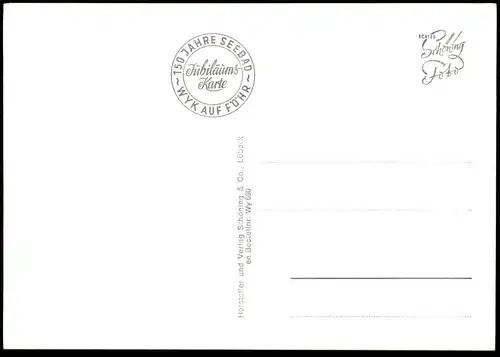 ÄLTERE POSTKARTE 150 JAHRE SEEBAD WYK AUF FÖHR DIE MITTELBRÜCKE UM 1900 UND 1969 Insel Ansichtskarte AK cpa postcard
