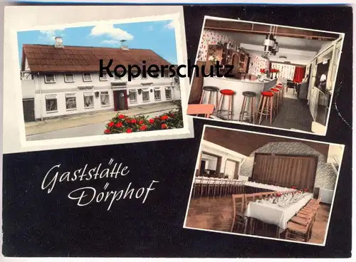 ÄLTERE POSTKARTE GASTSTÄTTE DÖRPHOF LOTHAR REMIEN KREIS ECKERNFÖRDE THEKE SAAL Ansichtskarte AK cpa postcard