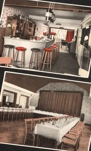 ÄLTERE POSTKARTE GASTSTÄTTE DÖRPHOF LOTHAR REMIEN KREIS ECKERNFÖRDE THEKE SAAL Ansichtskarte AK cpa postcard