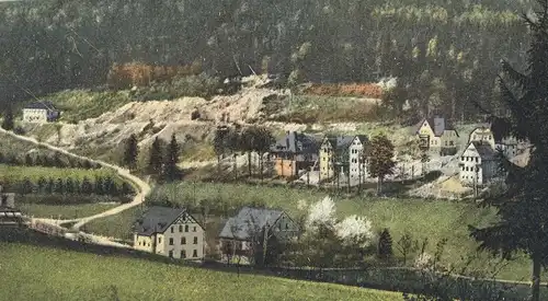 ALTE POSTKARTE ZSCHORLAUTAL SCENERIE AN DER TAUSCHERMÜHLE GLEESBERG TURM Zschorlau Ansichtskarte AK cpa postcard