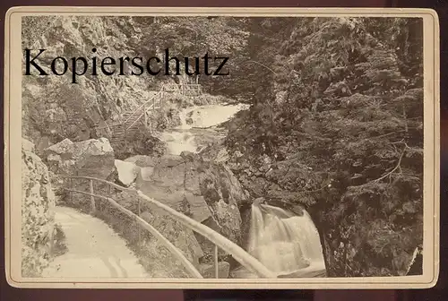 ALTES KABINETTFOTO WASSERFÄLLE ALLERHEILIGEN OPPENAU FOTO PHOTO A. PFROMMER ACKERN HERRISCHRIED CDV CAB