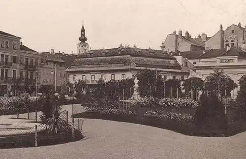 ALTES KABINETTFOTO SALZKAMMERGUT GMUNDEN FRANZ JOSEF PLATZ CURSALON FOTO PHOTO RÖMMLER & JORIAS DRESDEN 1896 CDV CAB