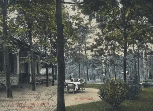 ALTE POSTKARTE TRUPPENÜBUNGSPLATZ ZEITHAIN OFFIZIERSPARK Truppen-Übungsplatz Sachsen Ansichtskarte AK cpa postcard