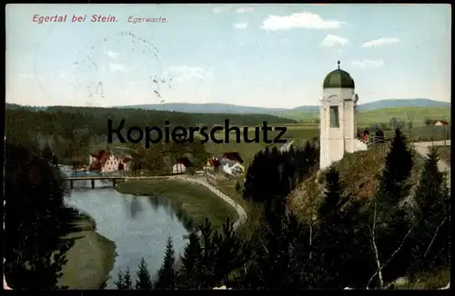 ALTE POSTKARTE EGERTAL BEI STEIN EGERWARTE WARTE Cheb Tschechien Ceska Republika Czech Republic Böhmen postcard