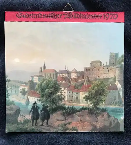 SUDETEN-DEUTSCHER BILDKALENDER 1970 MIT POSTKARTEN TROPPAU HOHENELBE JAUERNIG GOTTESGAB NIKOLSBURG RIESENGEBIRGE TEPL ..