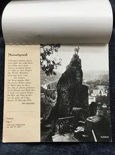 SUDETEN-DEUTSCHER BILDKALENDER 1970 MIT POSTKARTEN TROPPAU HOHENELBE JAUERNIG GOTTESGAB NIKOLSBURG RIESENGEBIRGE TEPL ..