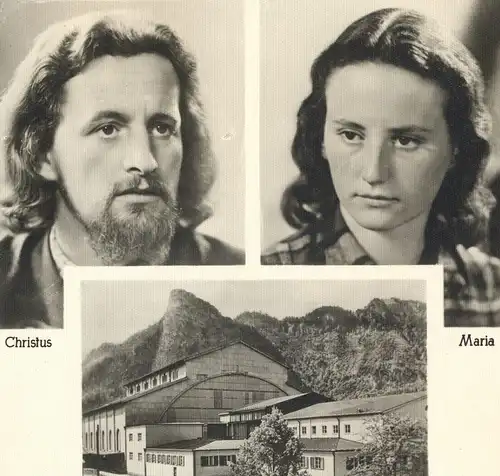 ALTE FOTO POSTKARTE PASSIONSSPIELE OBERAMMERGAU 1950 JESUS CHRISTUS MARIA PETRUS JOHANNES Ansichtskarte AK cpa postcard