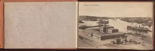 ALTES LEPORELLO GÖTEBORG 10 POSTKARTE KOMPLETT Sverige Skansen Kronan Gamla Elfsborgs Fästning Hamngatorna sweden cpa