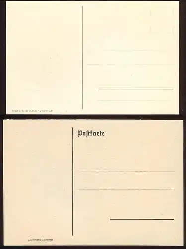 ALTE POSTKARTEN GIESSEN 100. STIFTUNGSFEST DES CORPS STARKENBURGIA 5 FESTPOSTKARTEN Studentica Studentika Heppenheim cpa