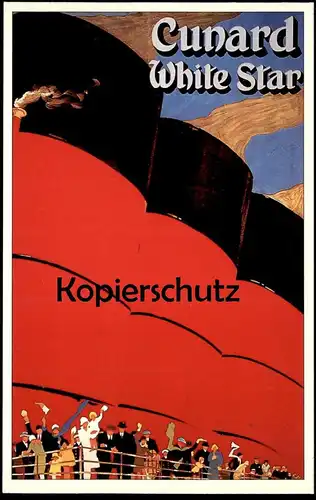 ÄLTERE KARTE CUNARD WHITE STAR LINE VON 1990 REPRO VON POSTER Collection of the 150th Anniversary photo cpa