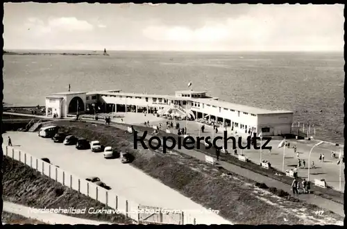 ÄLTERE POSTKARTE NORDSEEBAD CUXHAVEN GRIMMERSHÖRN VW KÄFER Volkswagen Autos cars Ansichtskarte postcard AK