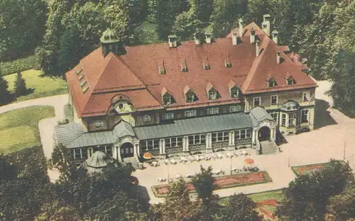 ALTE POSTKARTE BAD STEBEN 1938 KURHAUS ORIGINAL-FLIEGERAUFNAHME LUFTBILD PANORAMA Ansichtskarte AK cpa postcard