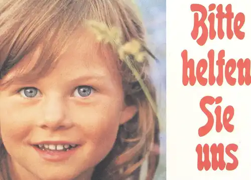 ÄLTERE POSTKARTE KINDERDORF BRIXEN BITTE HELFEN SIE UNS Kind child enfant Mädchen girl fille Ansichtskarte cpa postcard