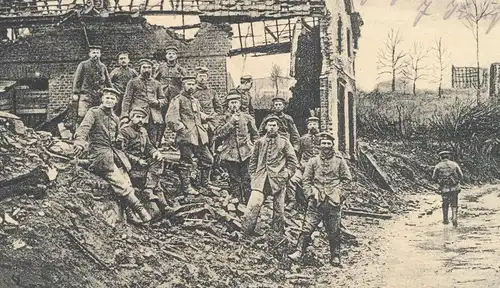 ALTE POSTKARTE GIVENCHY SOLDATS ALLEMANDS DEUTSCHE SOLDATEN Soldat WWI 1914-1918 Garde Grenadier Ansichtskarte postcard