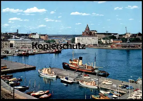 ÄLTERE POSTKARTE HELSINKI SÜDHAFEN HELSINGFORS SODRA HAMNEN OTSO SCHIFF HAFEN Frachschiff cargo steam ship postcard AK