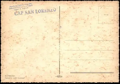 ÄLTERE POSTKARTE ROTTERDAM PANORAMA VANAF EUROMAST HAVEN Hafen harbour port Schiff cargo ship Ansichtskarte postcard AK