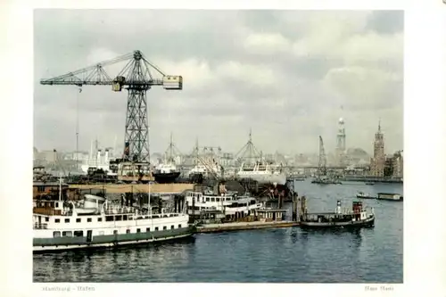 ÄLTERES FOTO HAMBURG HANS HARTZ HAFEN Kran crane grue port harbour puerto 19,5 cm x 13,7 cm Bild photo