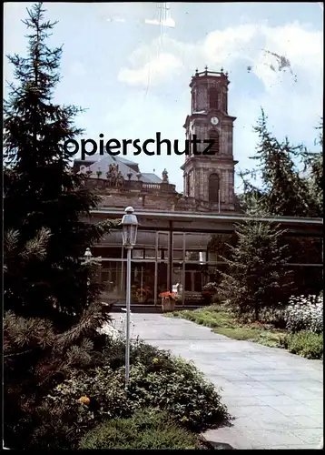 ÄLTERE POSTKARTE SAARBRÜCKEN BLICK AUS DER STAATSKANZLEI AUF DIE LUDWIGSKIRCHE Ansichtskarte AK postcard cpa