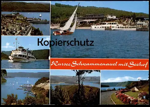 ÄLTERE POSTKARTE RURSEE SCHWAMMENAUEL MIT SEEHOF HEIMBACH NATURPARK NORDEIFEL Ansichtskarte AK postcard cpa
