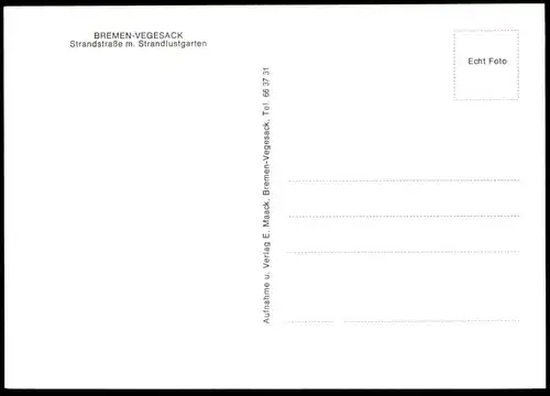 ÄLTERE POSTKARTE BREMEN VEGESACK STRANDLUSTGARTEN STRANDSTRASSE Senioren Haven Hafen harbour port Ansichtskarte postcard