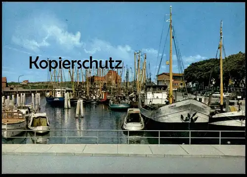 ÄLTERE POSTKARTE WYK AUF FÖHR HAFEN SCHIFF SCHWALBE Boot ship harbour port Ansichtskarte AK postcard cpa