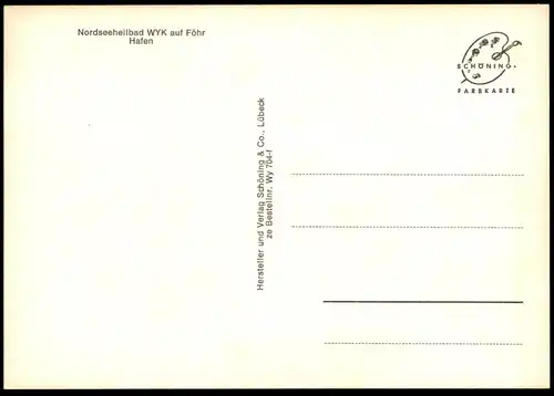 ÄLTERE POSTKARTE WYK AUF FÖHR HAFEN SCHIFF SCHWALBE Boot ship harbour port Ansichtskarte AK postcard cpa