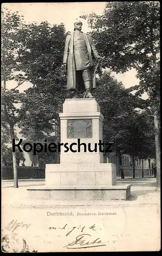 ALTE POSTKARTE DORTMUND BISMARCK-DENKMAL 1904 SÜDWALL Bismarckdenkmal monument Ansichtskarte AK postcard cpa