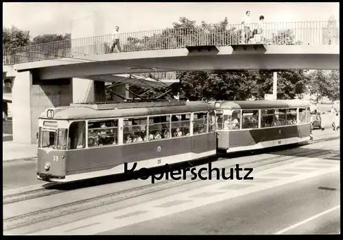 ÄLTERE POSTKARTE FRANKFURT ODER PLATZ DER REPUBLIK STRASSENBAHN TRIEBWAGEN 39 tram tramway Ansichtskarte postcard cpa AK