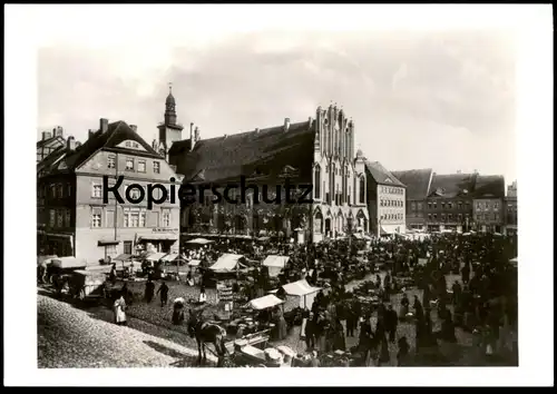 ÄLTERE POSTKARTE FRANKFURT ODER RATHAUS MIT MARKTPLATZ Markt market marché Ansichtskarte postcard cpa AK