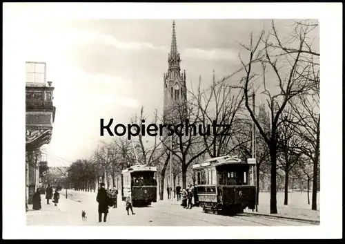 ÄLTERE POSTKARTE FRANKFURT ODER LINDENSTRASSE ANGER ODERALLEE TRIEBWAGEN 2 & 6 STRASSENBAHN tram tramway Ansichtskarte