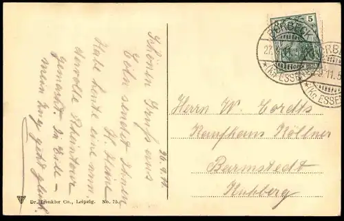 ALTE POSTKARTE CÖLN FRANKENWERFT STAPELHAUS UND MARTINSKIRCHE Köln Schlepper Dampfer Schiff ship Ansichtskarte postcard
