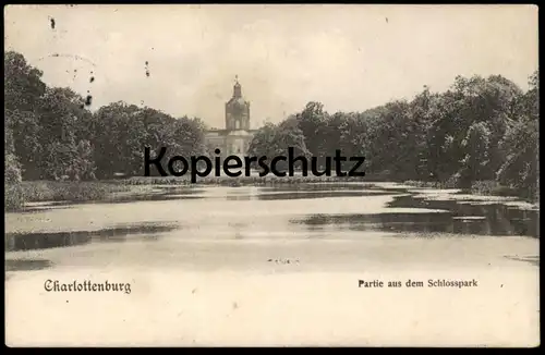 ALTE POSTKARTE BERLIN CHARLOTTENBURG PARTIE AUS DEM SCHLOSSPARK Schloss Park chateau castle Ansichtskarte postcard cpa