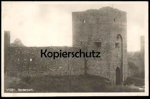 ALTE POSTKARTE VISBY NORDERPORT Nordtor Tor north gate Sverige Schweden Sweden Ansichtskarte postcard cpa AK