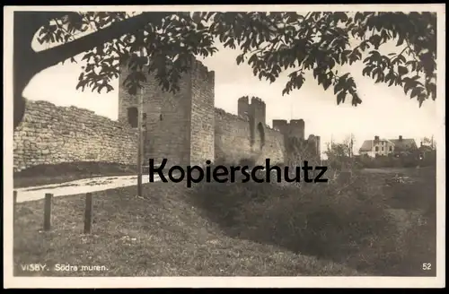 ALTE POSTKARTE VISBY SÖDRA MUREN Südliche Mauer Stadtmauer city wall Sverige Schweden Sweden Ansichtskarte postcard cpa