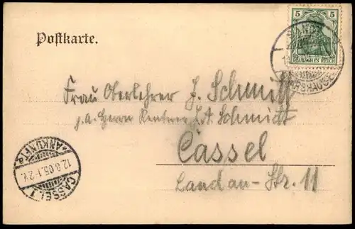 ALTE POSTKARTE GRUSS AUS NASTÄTTEN PANORAMA VATER & TOCHTER MANN KIND Taunus Ansichtskarte cpa postcard AK