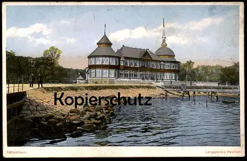 ALTE POSTKARTE KOBENHAVN LANGELINIES PAVILLON Kopenhagen Copenhagen Danmark Denmark Dänemark Ansichtskarte postcard cpa