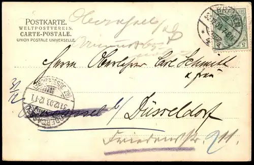 ALTE POSTKARTE BREMEN BLICK PANORAMA VON DER EISENBAHNBRÜCKE 1903 Ansichtskarte postcard cpa AK