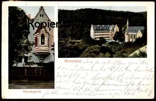 ALTE POSTKARTE MARIENTHAL HAUSKAPELLE GEISENHEIM HESSEN Koster Kapelle Rheingau Oestrich-Winkel Ansichtskarte postcard