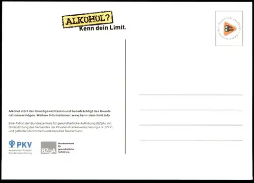 POSTKARTE AUF EINEM BEIN KANN MAN NICHT STEHEN ALKOHOL DRUNKEN beer alcohol bière alcool Ansichtskarte postcard cpa AK