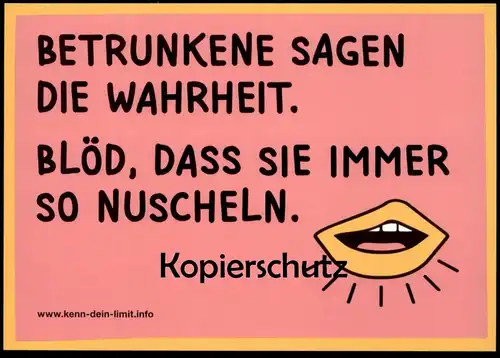 POSTKARTE BETRUNKENE SAGEN DIE WAHRHEIT ALKOHOL DRUNKEN beer alcohol bière alcool Ansichtskarte postcard cpa AK