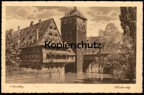 ALTE POSTKARTE NÜRNBERG HENKERSTEG 1926 PANORAMA Ansichtskarte postcard cpa AK